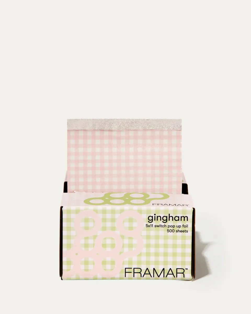 Framar Pink Green Gingham Switch Pop Up Foil 500 Sheets