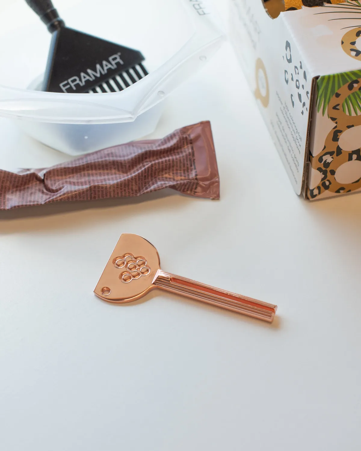 Framar Tube Key Metal Tube Squeezer Rose Gold