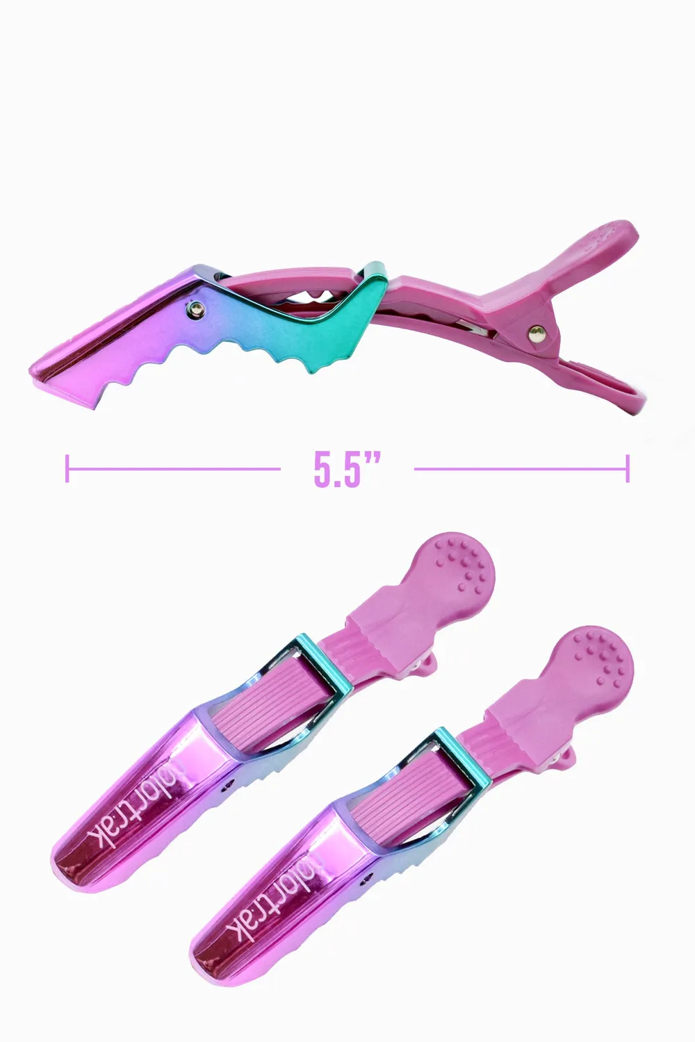 Colortrak Aurora Croc Clips Hair Sectioning Clips 4-Pack Metallic