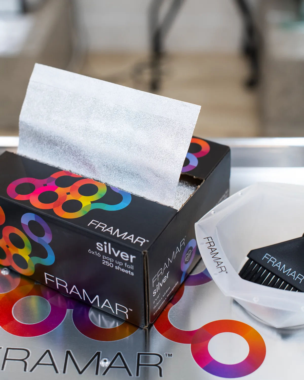 Framar Silver Pop Up Foil 250 Sheets 6x16 Embossed