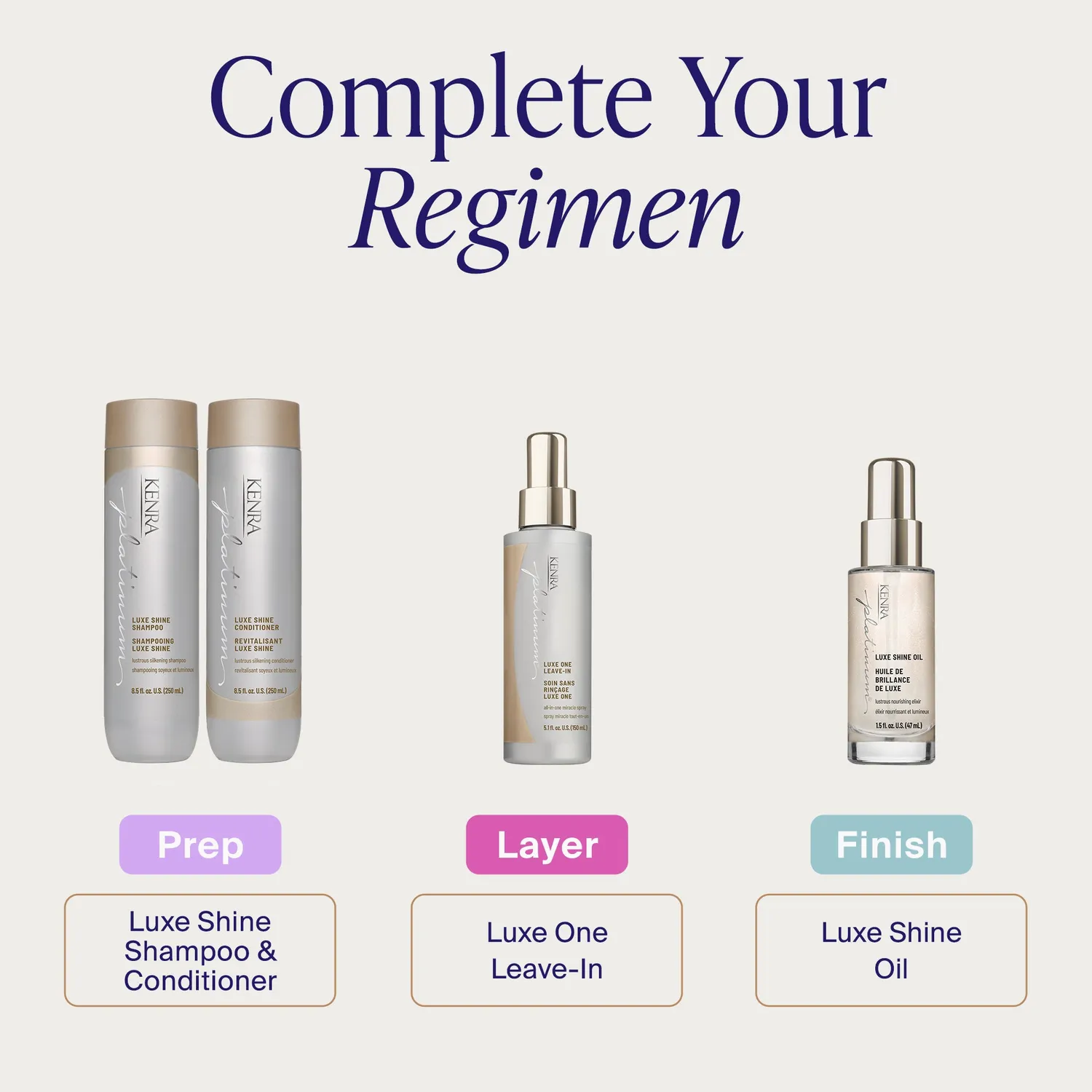 Kenra Platinum Luxe Shine Oil Hair Treatment Frizz Control