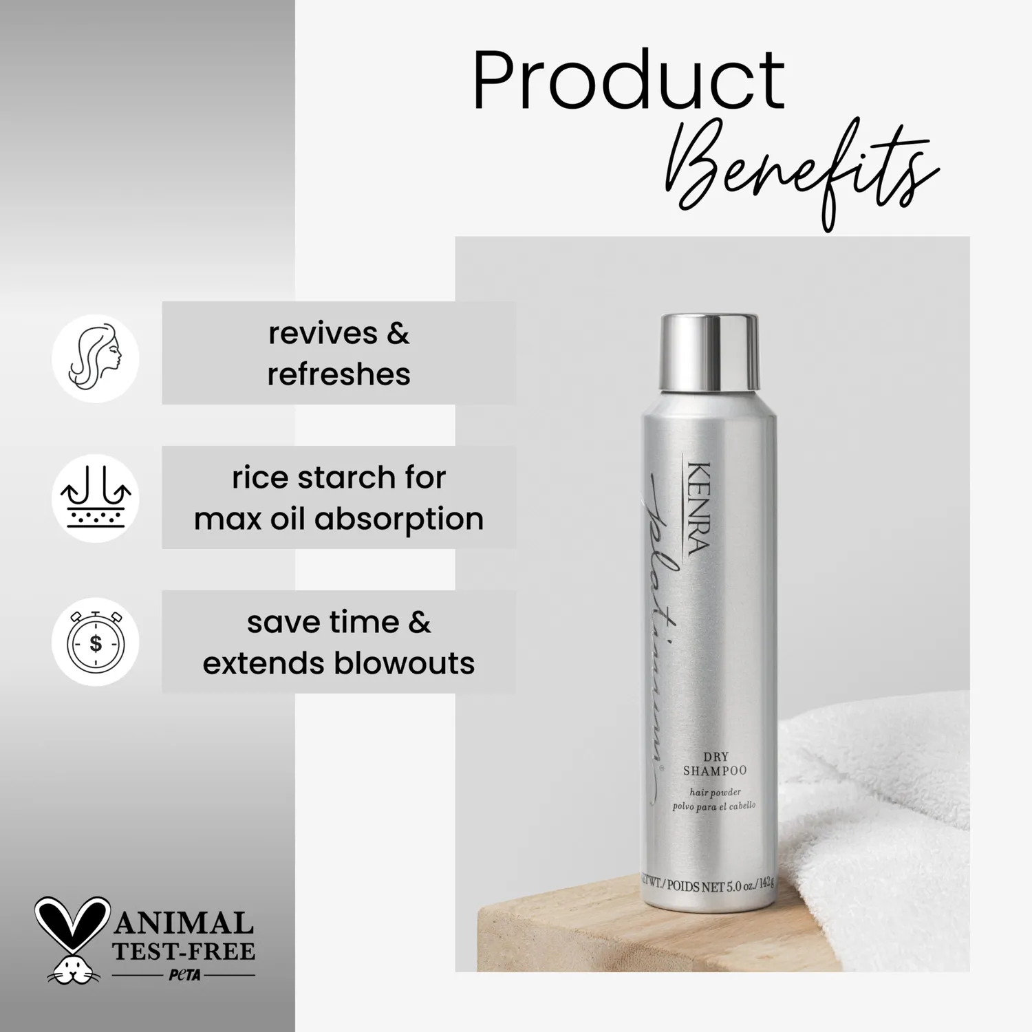 Kenra Platinum Dry Shampoo 5 oz Oil Absorbing