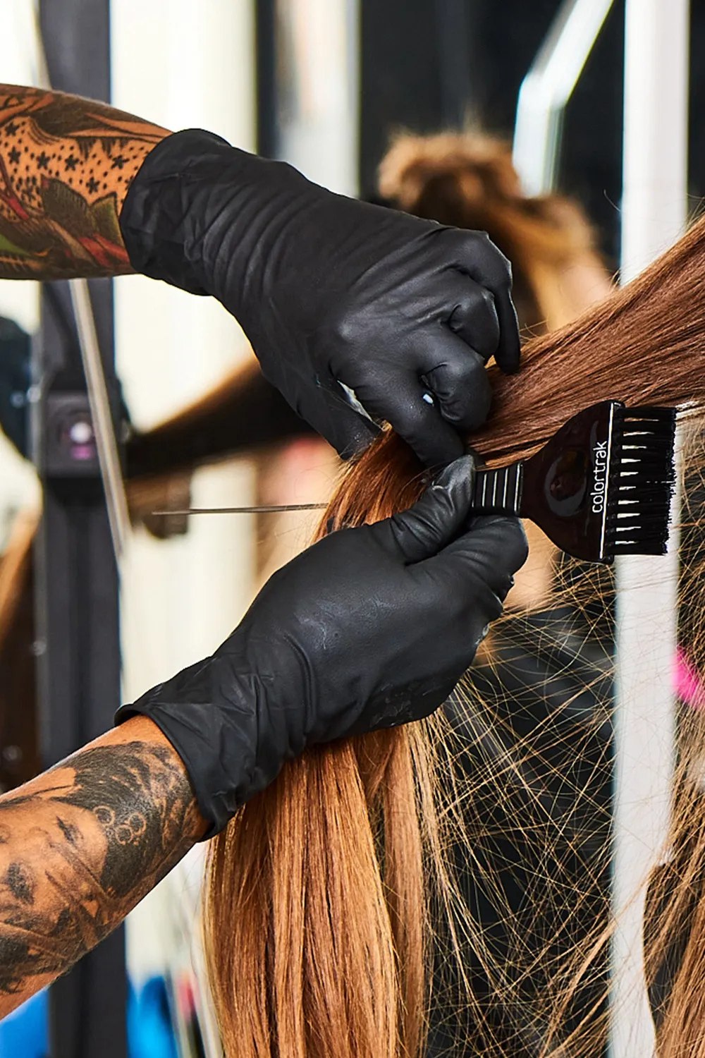 Colortrak Biodegradable Black Nitrile Gloves Salon Protection