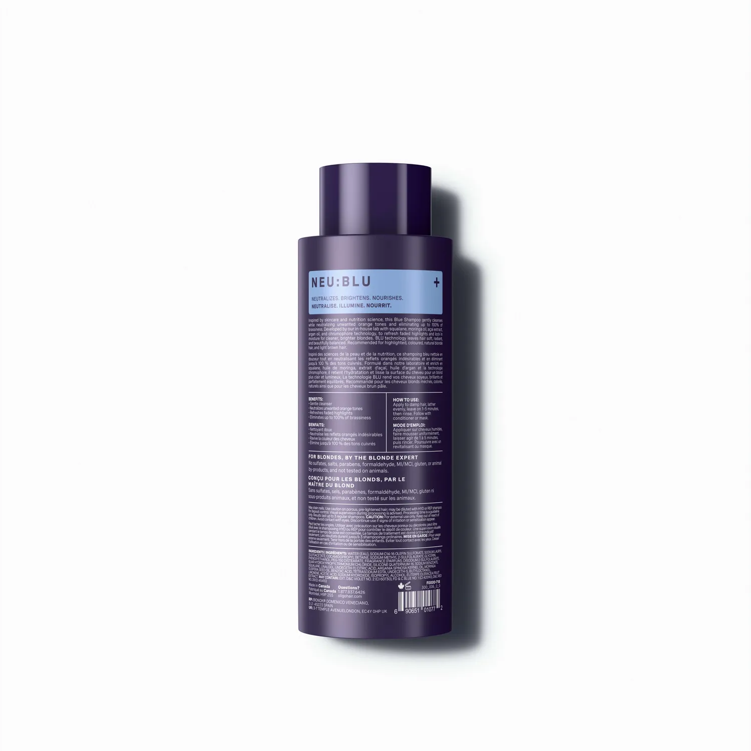 Oligo Professionnel NEU BLU Blue Shampoo Anti-Orange