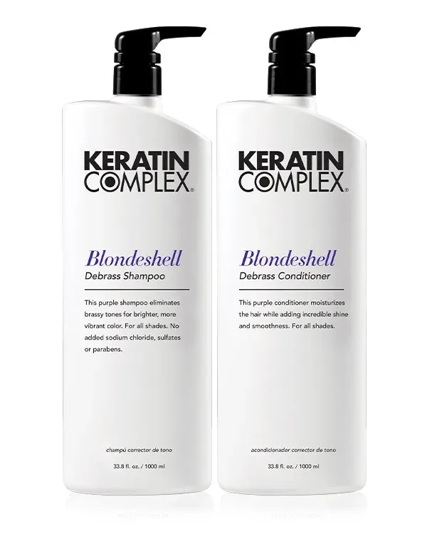Keratin Complex Blondeshell Liter Duo Shampoo Set 2x33.8oz Debrass