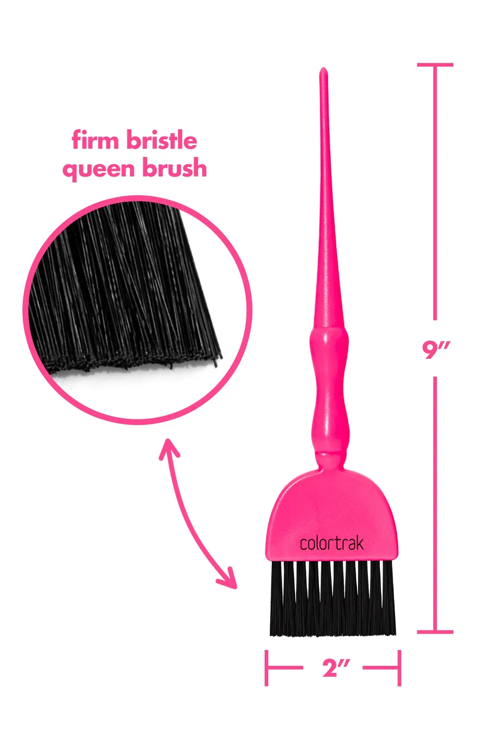 Colortrak Electric Pink Wands Color Brush Set Firm Bristle