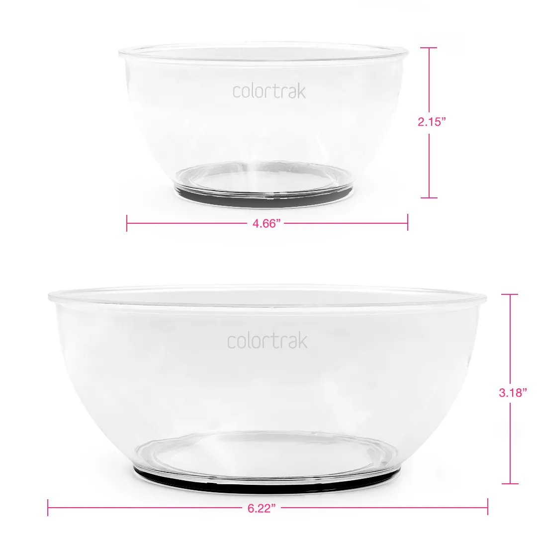 Colortrak Ambassador Collection Color Bowls Clear with Lids