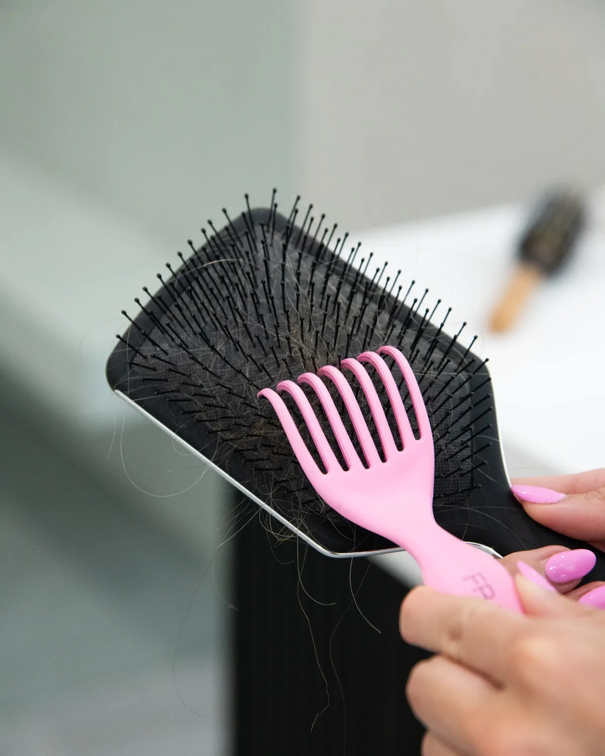 Framar Brush Cleaner Pink Dual Sided Tool