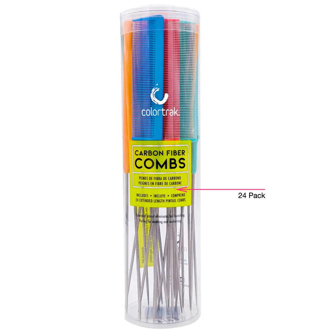 Colortrak Carbon Fiber Combs Fine-Tooth Heat Resistant