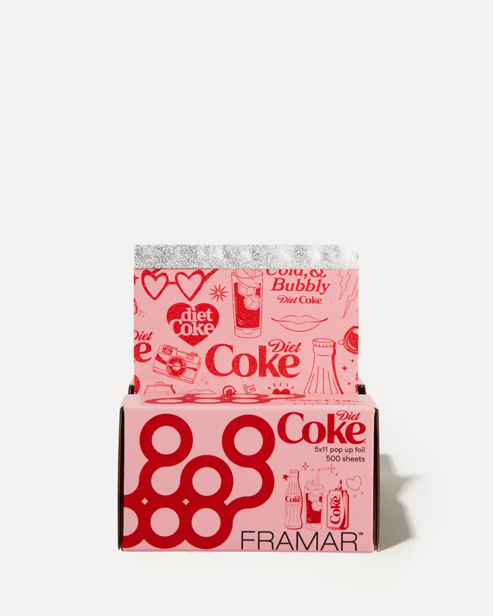 Framar Diet Coke 5x11 Pop Up Hair Foil 500 Sheets Pre-Folded