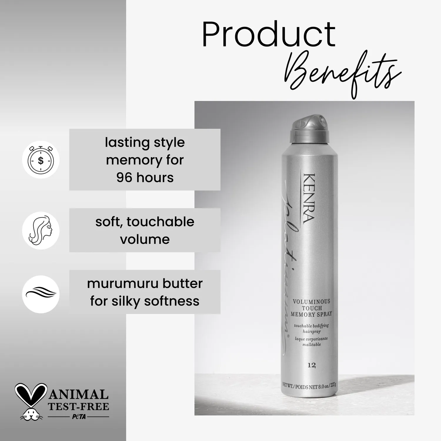 Kenra Platinum Voluminous Touch Memory Spray 12 Hairspray Medium Hold