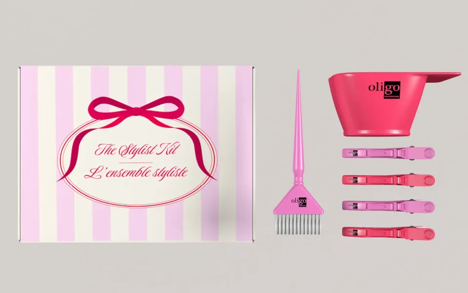 Oligo Professionnel Holiday Stylist Kit Bowl Brush Clips