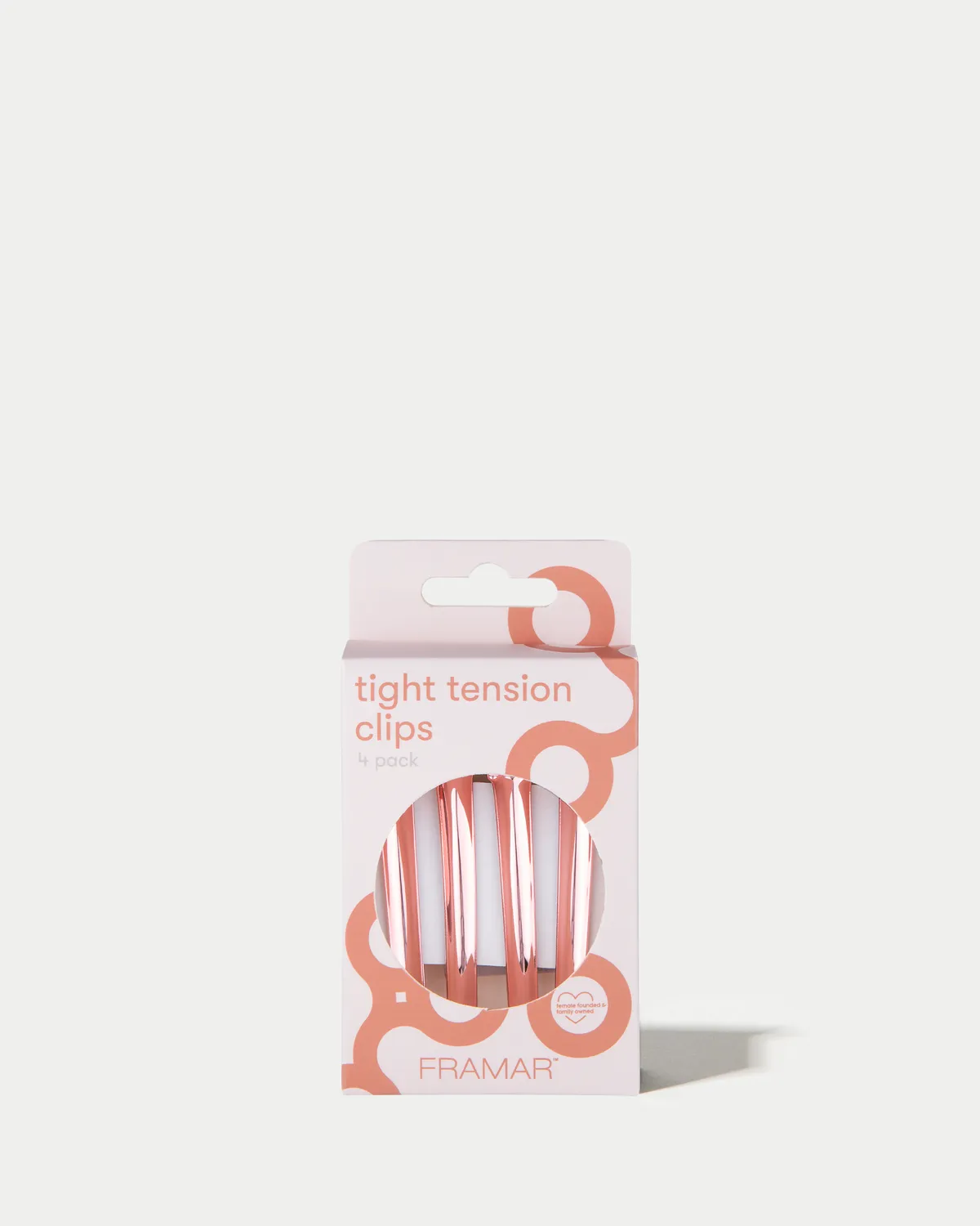 Framar Tight Tension Sectioning Clips Rose Gold 4 Pack Extra Tight