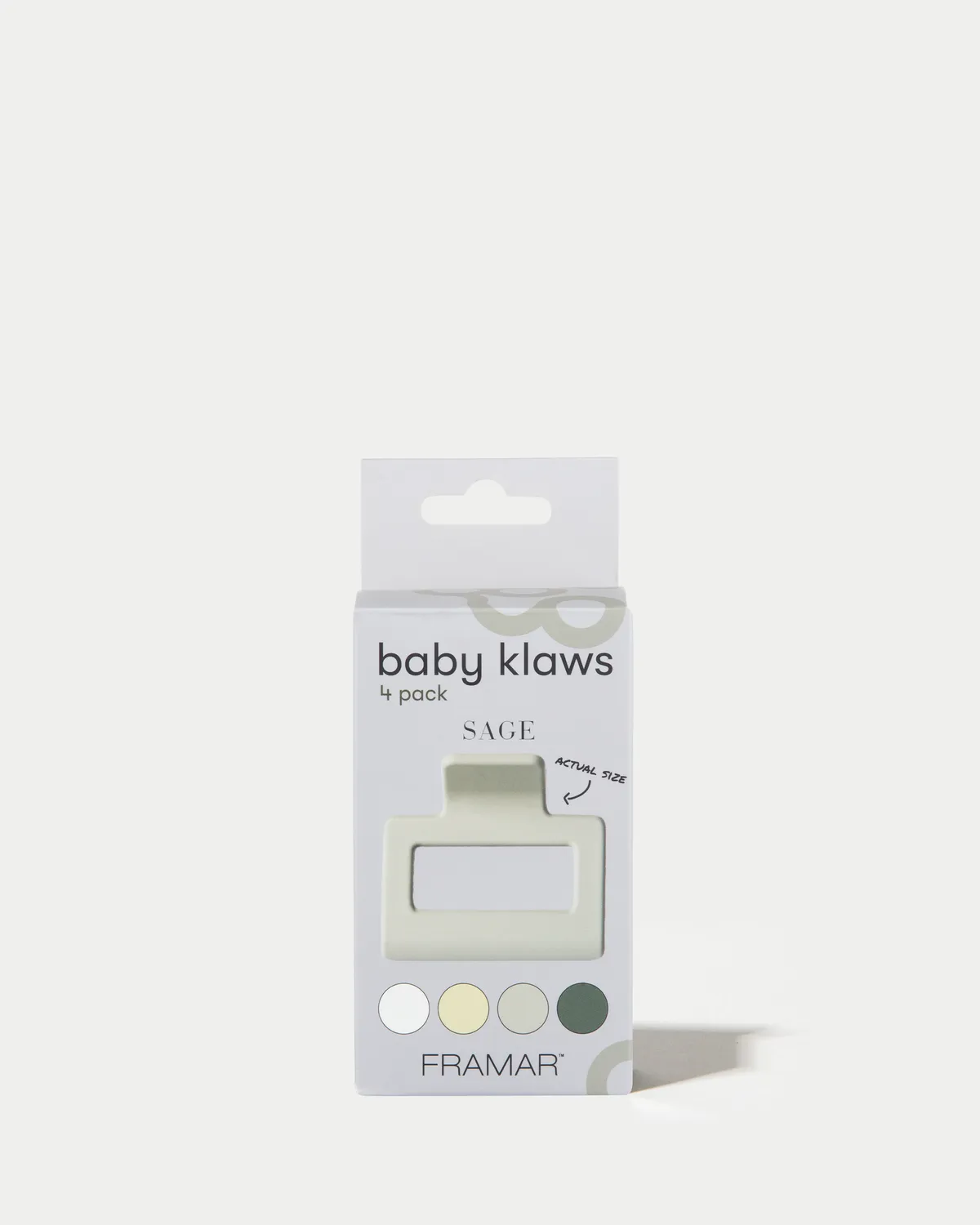 Framar Baby Klaws Sage Hair Clips 4 Pack