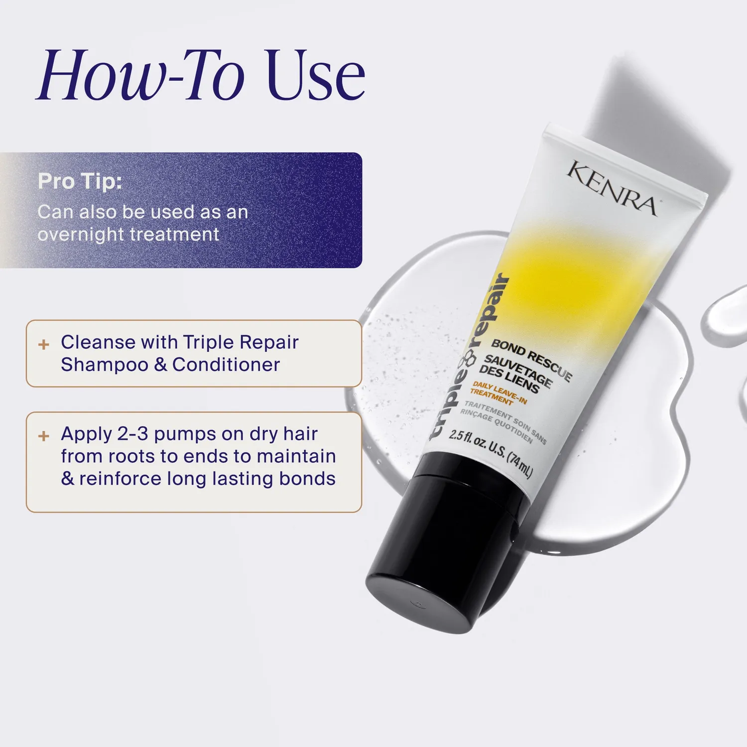 Kenra Professional Triple Repair Bond Rescue Serum 2.5 fl oz Strengthening