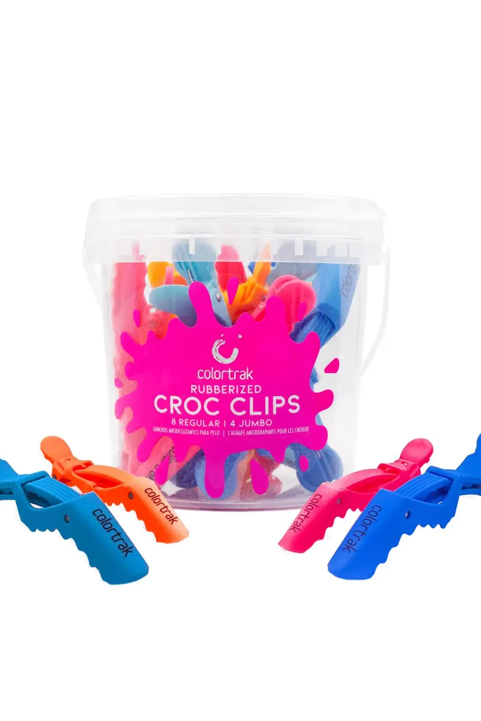 Colortrak Bucket Rubberized Croc Clips Hair Clips