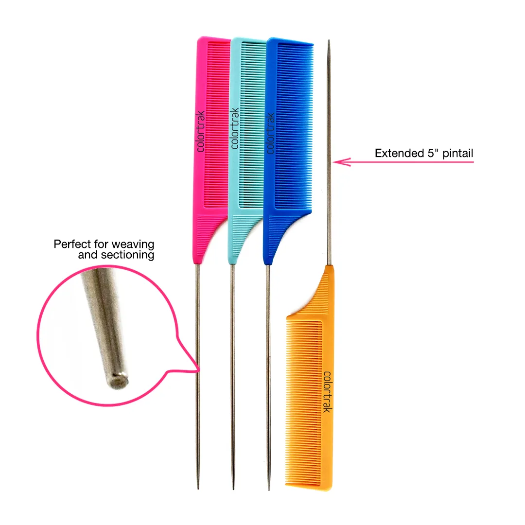 Colortrak Carbon Fiber Combs Fine-Tooth Heat Resistant