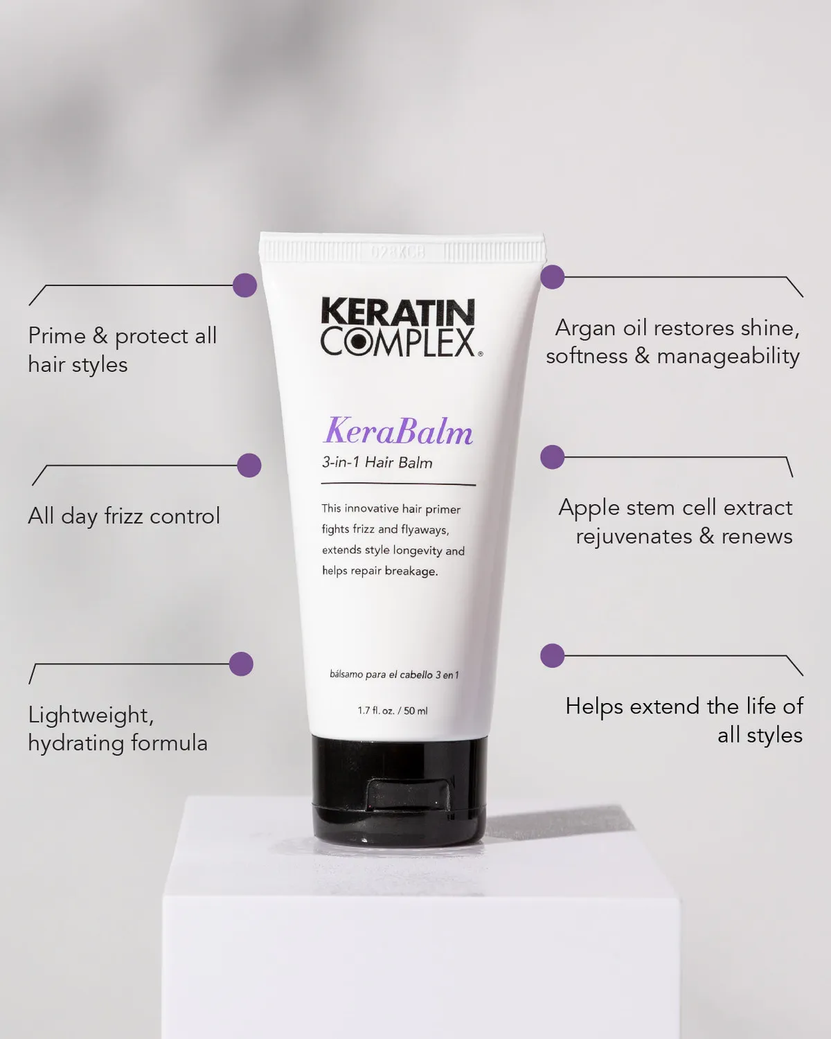 Keratin Complex KeraBalm 3-in-1 Hair Balm 1.7 fl. oz. Frizz Repair
