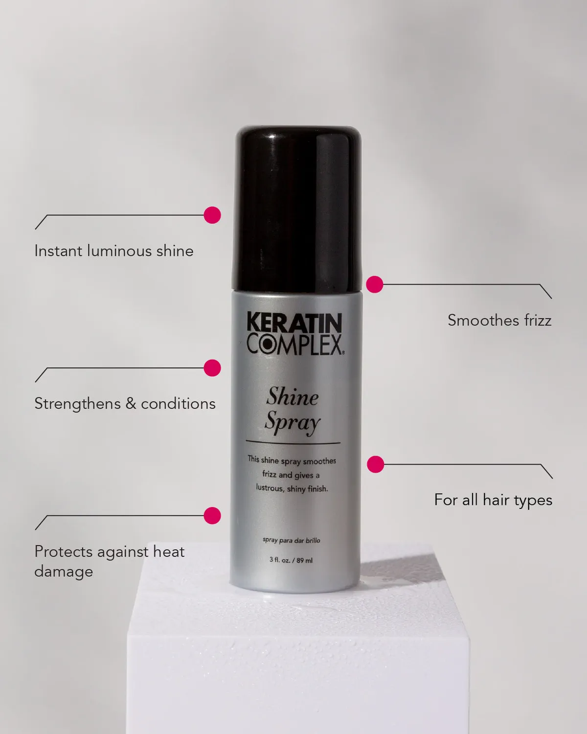 Keratin Complex Shine Spray Finishing Spray 3 fl oz Thermal