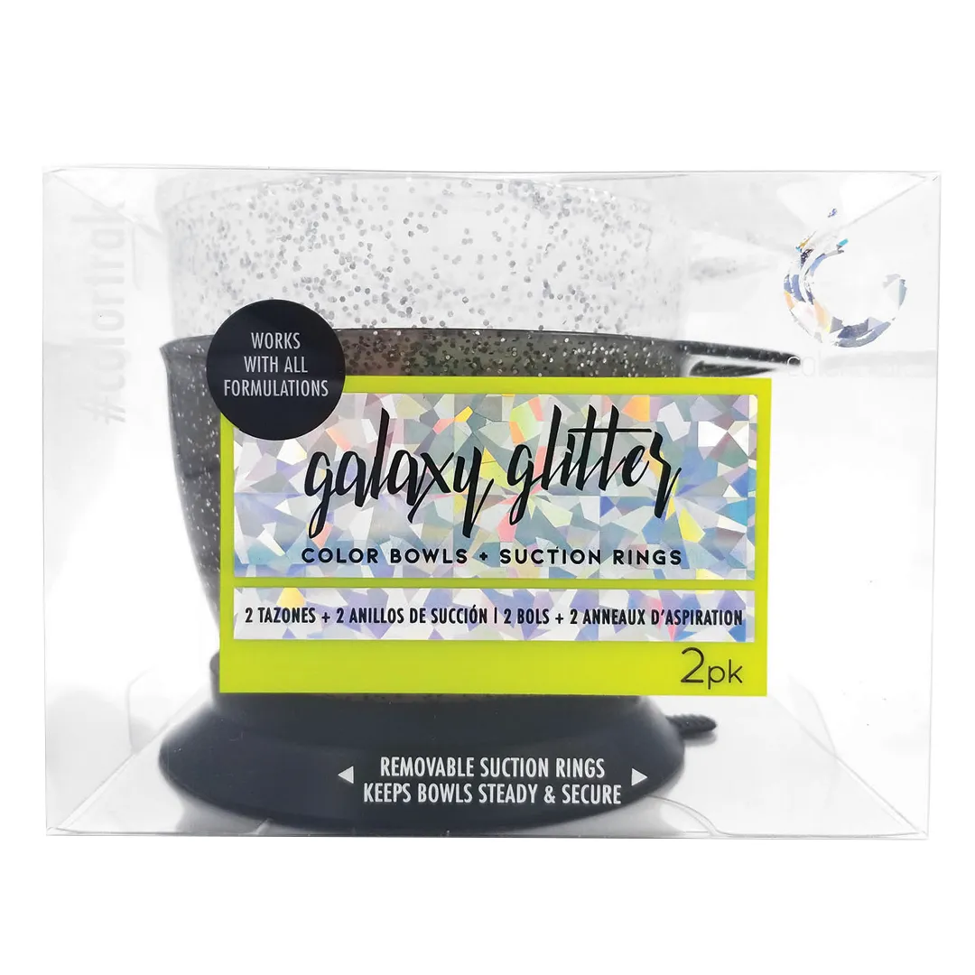 Colortrak Galaxy Glitter Color Bowls 2 Pack with Suction Rings