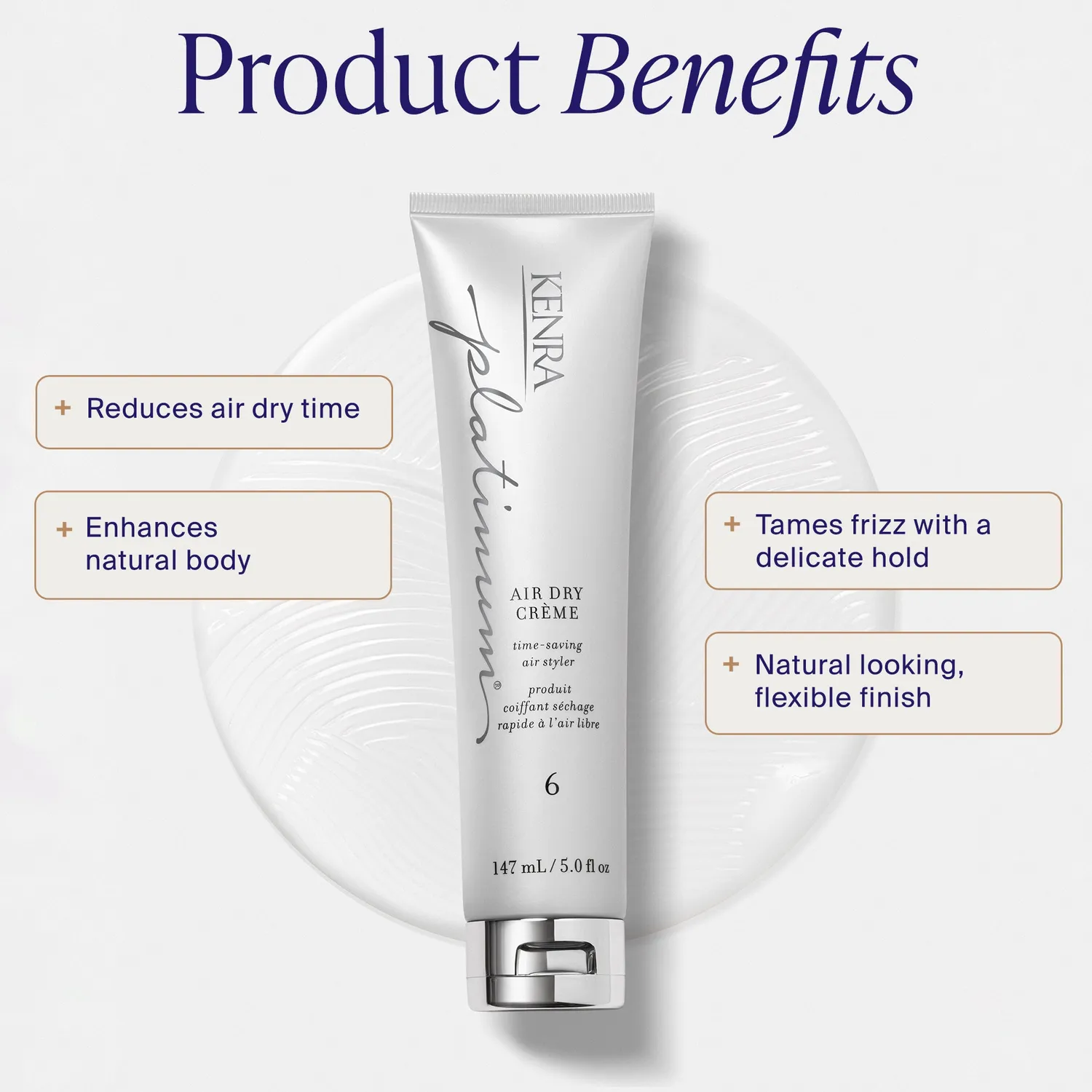 Kenra Professional Platinum Air Dry Creme 6 5 fl oz 72 Hour Frizz