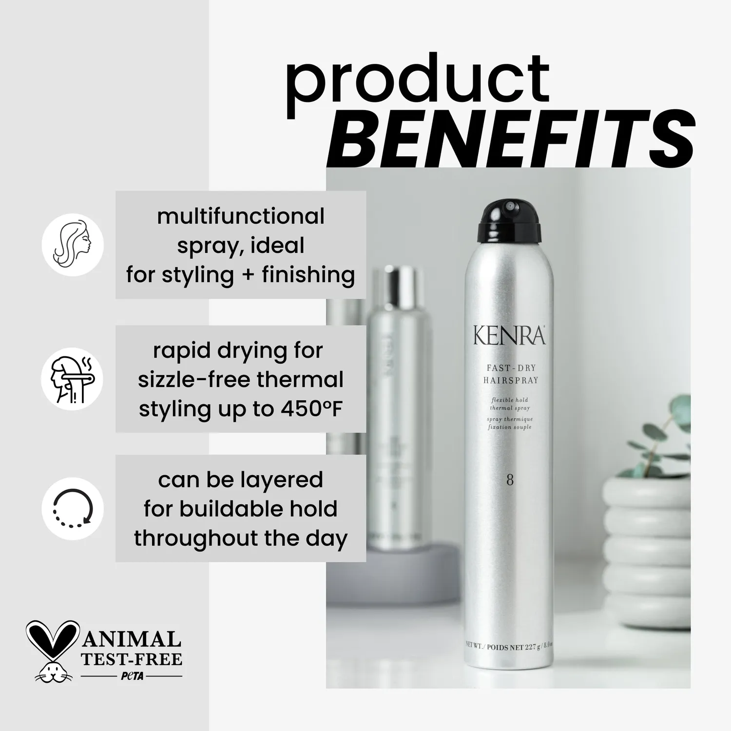 Kenra Professional Fast-Dry Hairspray 8 Spray 8 oz