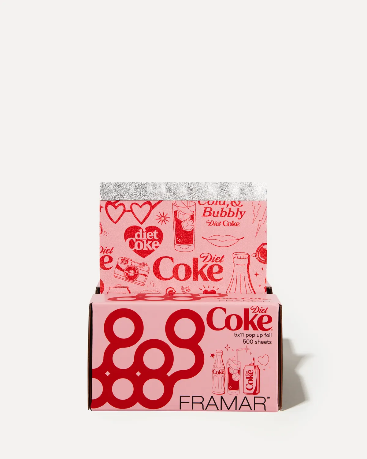 Framar Diet Coke 5x11 Pop Up Hair Foil 500 Sheets Pre-Folded