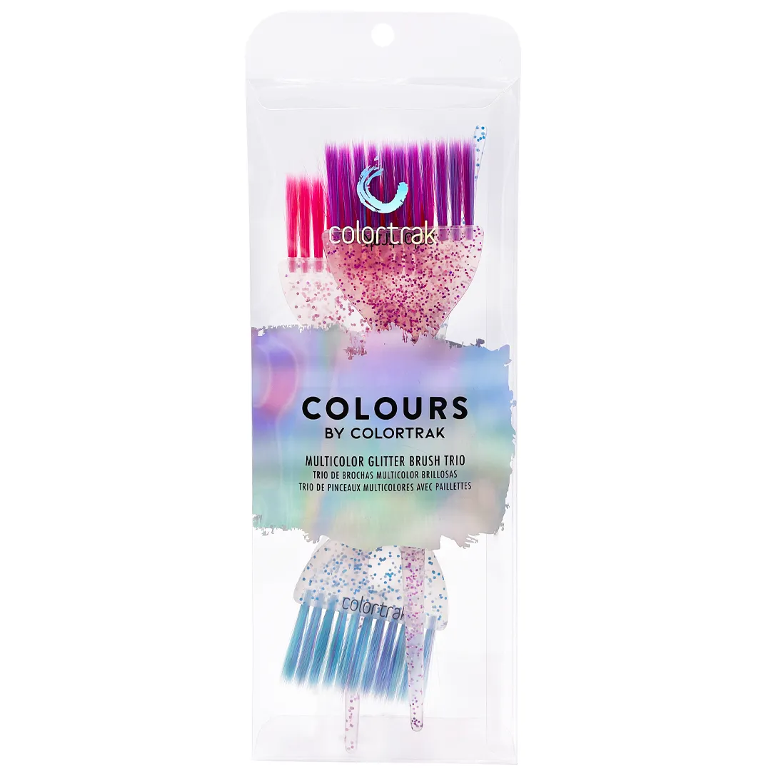 Colours by Colortrak Ultra Color Brushes 3 Pack Feather Bristle