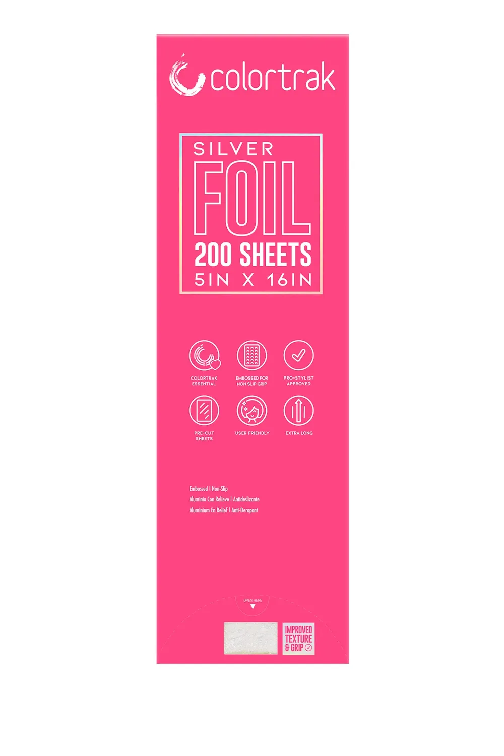 Colortrak Silver Foil Flat Sheets Embossed Foil