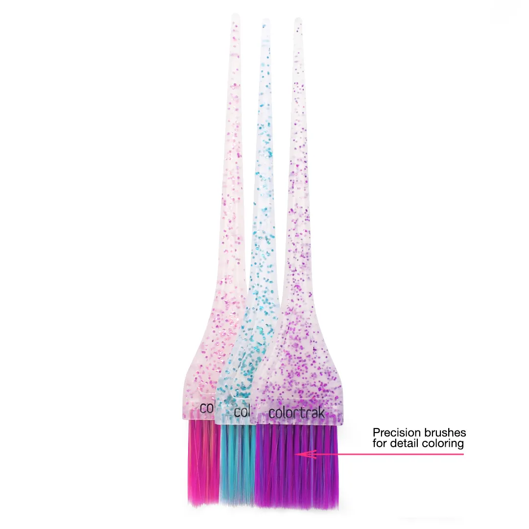 Colortrak Mini Glitter Canister Brushes Precision Set