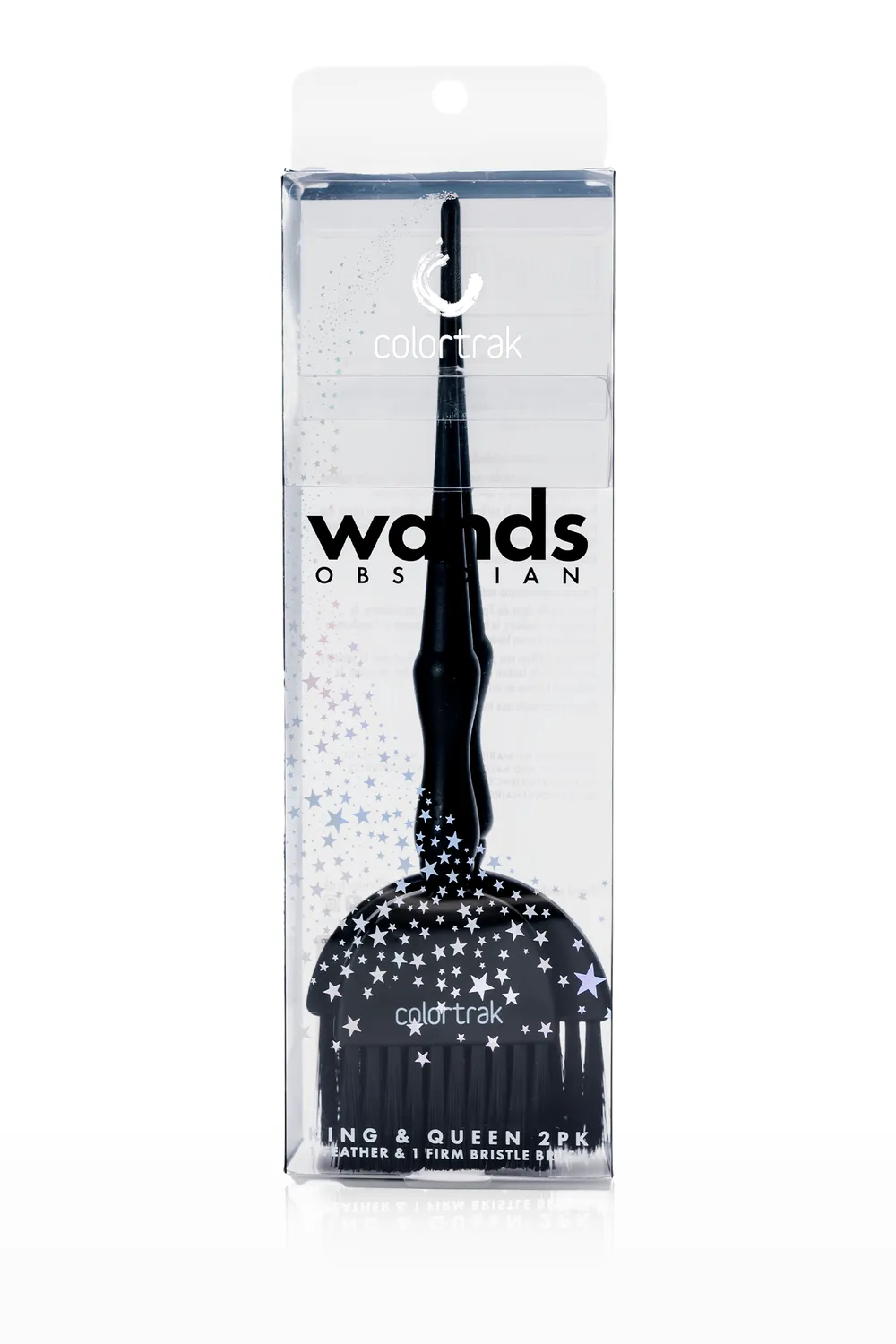 Colortrak Obsidian King & Queen Wands Brush Set Feather