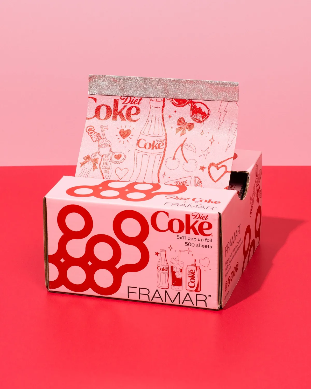Framar Diet Coke 5x11 Pop Up Hair Foil 500 Sheets Pre-Folded