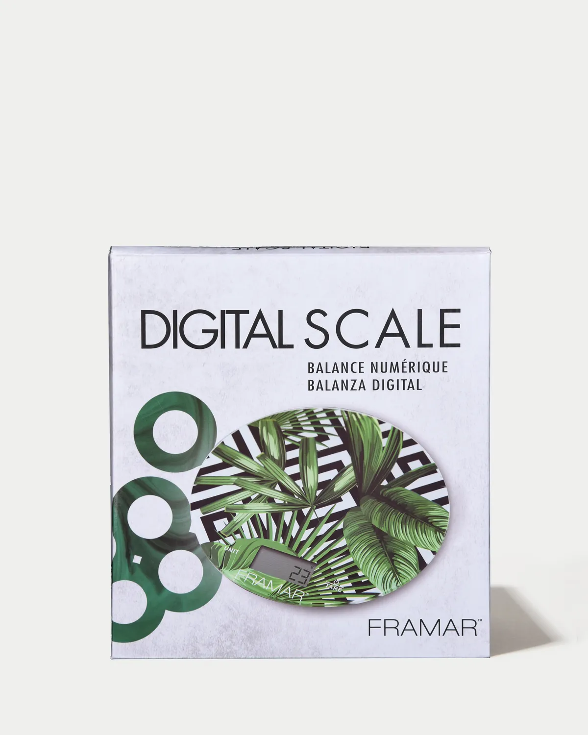 Framar Plant Scale Color Scale Glass Top Leaf Pattern
