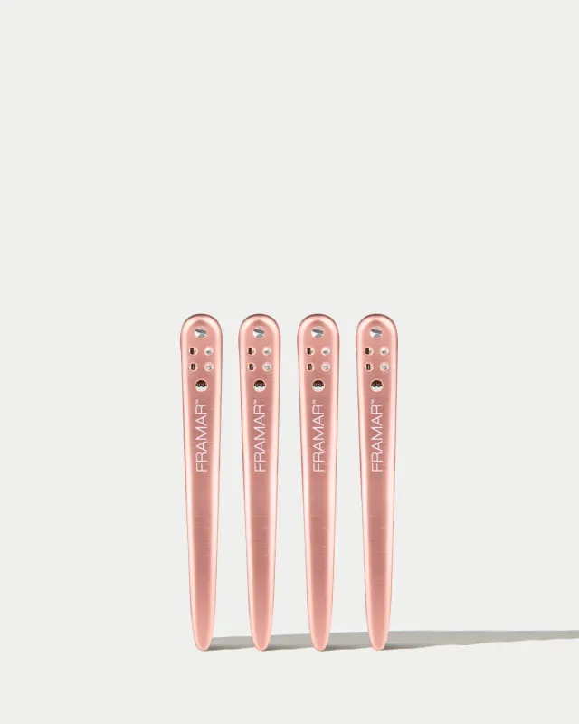 Framar Big Bite Clips Rose Gold 4 Pack Strong