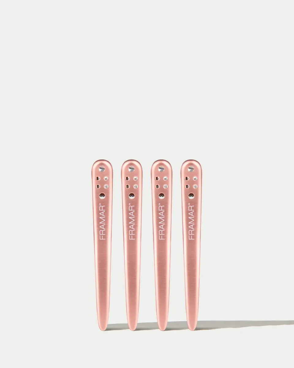 Framar Big Bite Clips Rose Gold 4 Pack Strong