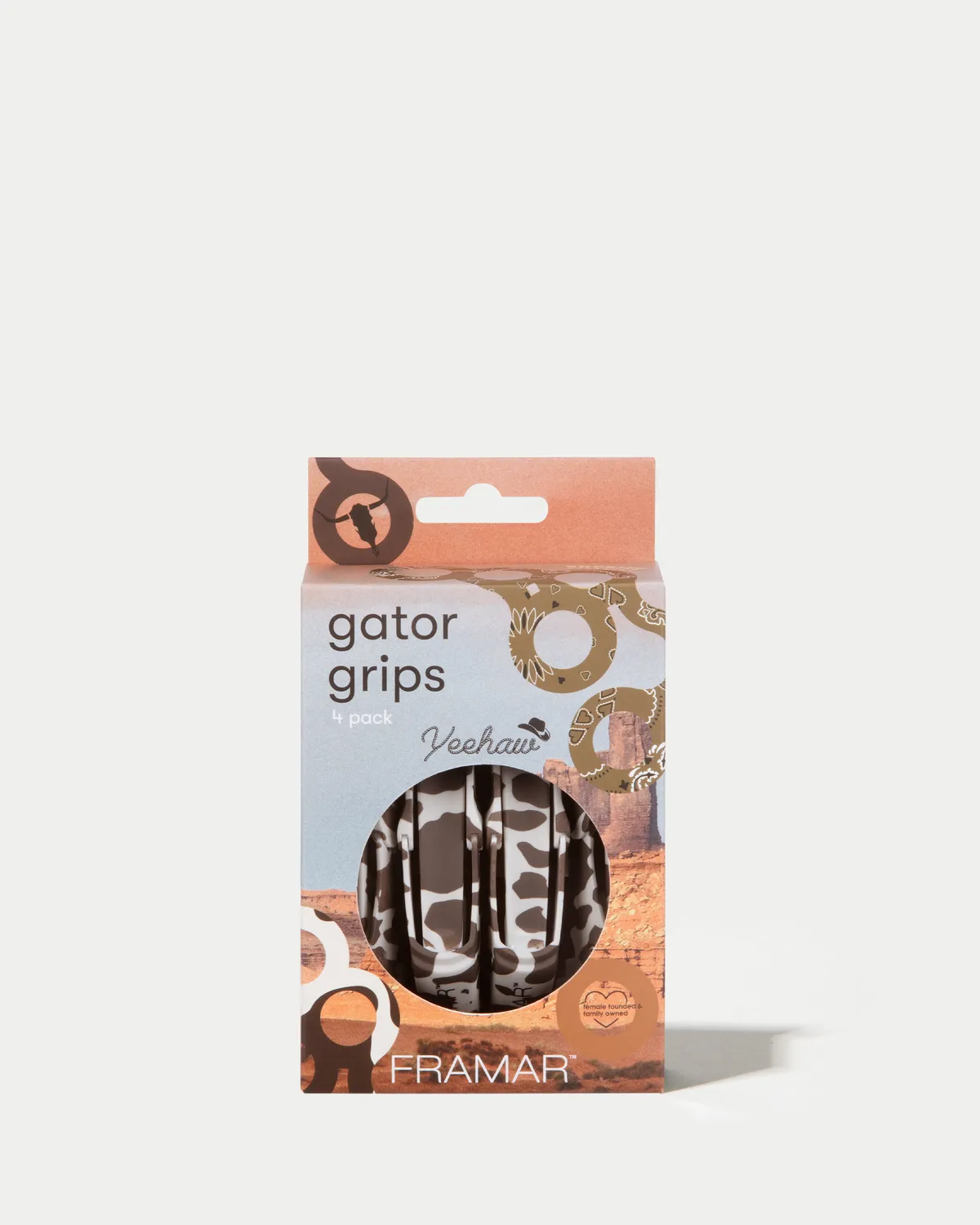Framar Gator Grip Clips 4 Pack Rubberized