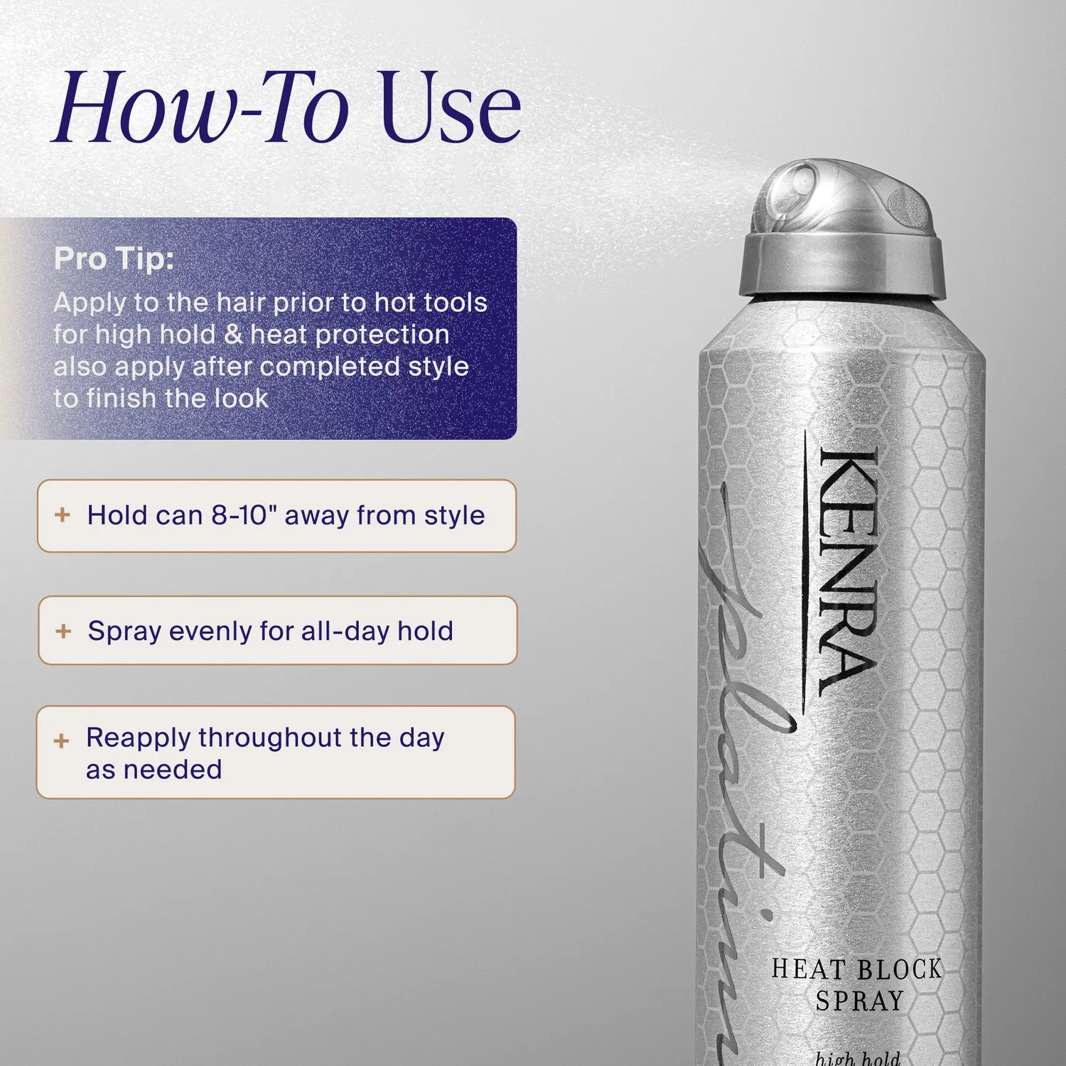Kenra Platinum Heat Block Spray 22 Hairspray High Hold