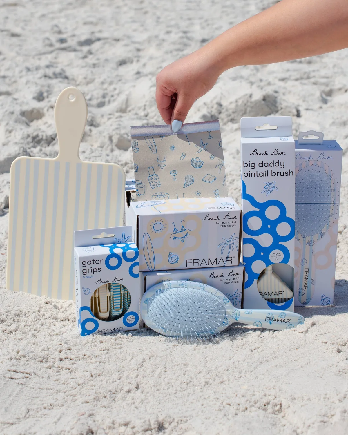 Framar Beach Bundle Hair Color Kit Foil Brush Board Set
