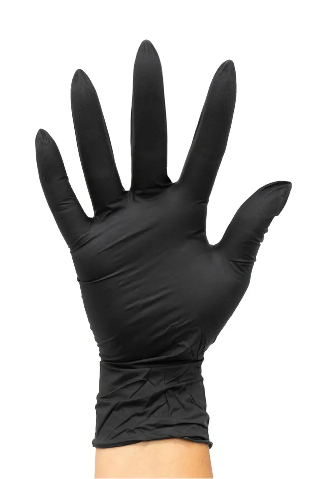 Colortrak Biodegradable Black Nitrile Gloves Salon Protection
