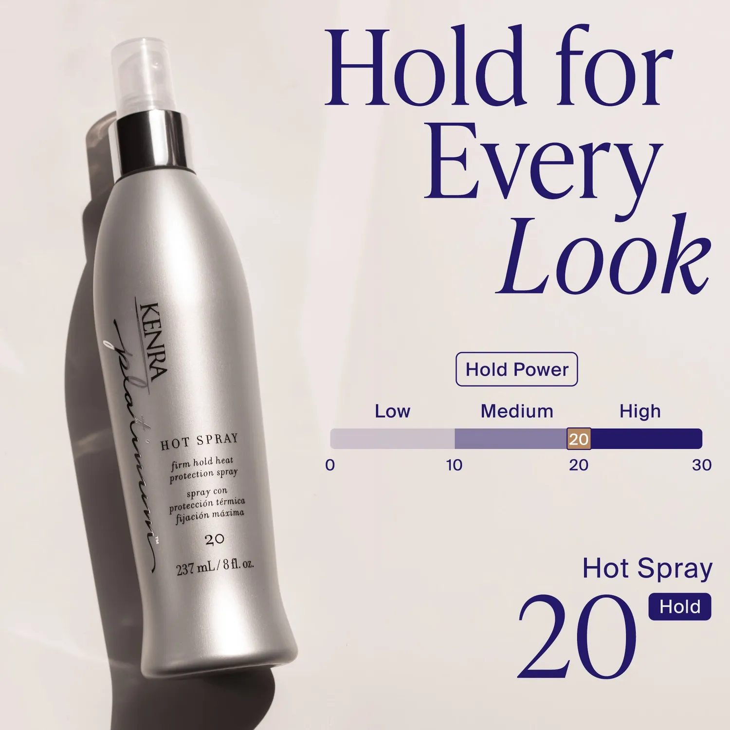 Kenra Professional Platinum Hot Spray 20 Hair Spray 8 fl oz High Hold