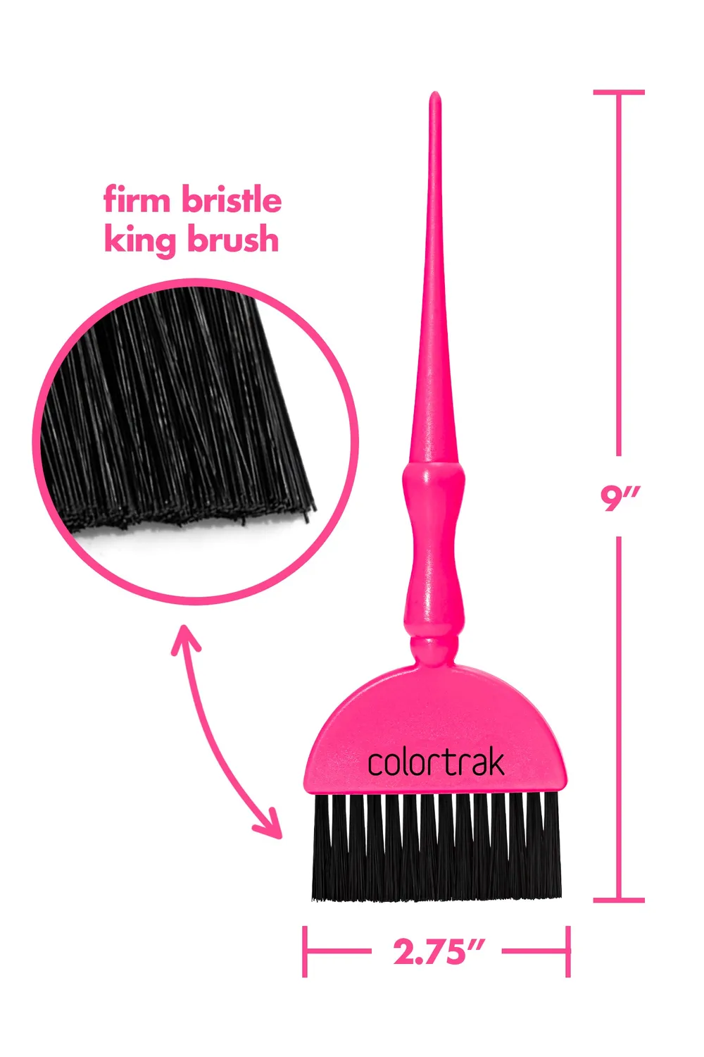 Colortrak Electric Pink Wands Color Brush Set Firm Bristle