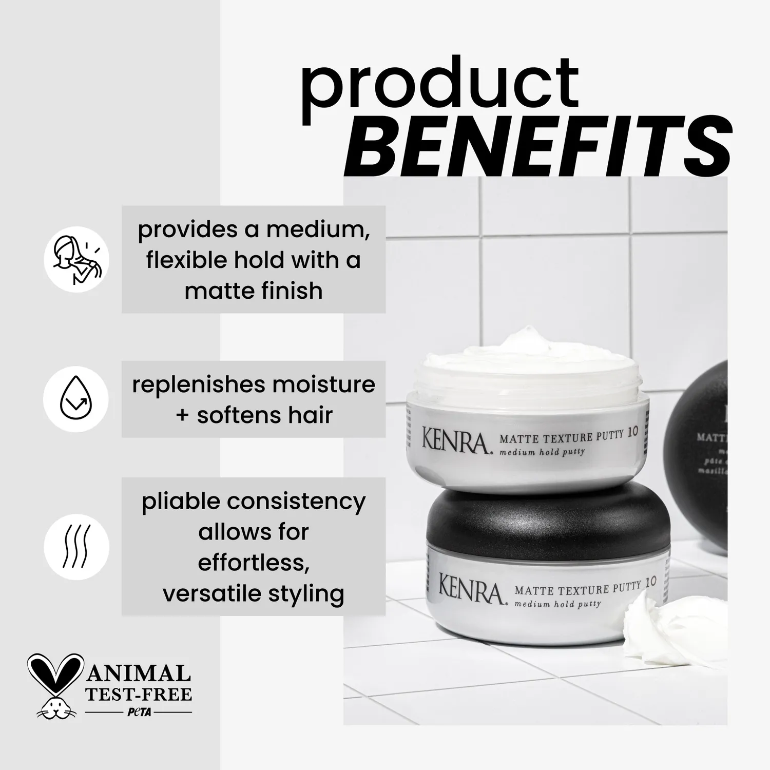 Kenra Professional Matte Texture Putty 10 Paste 2 oz Medium Hold