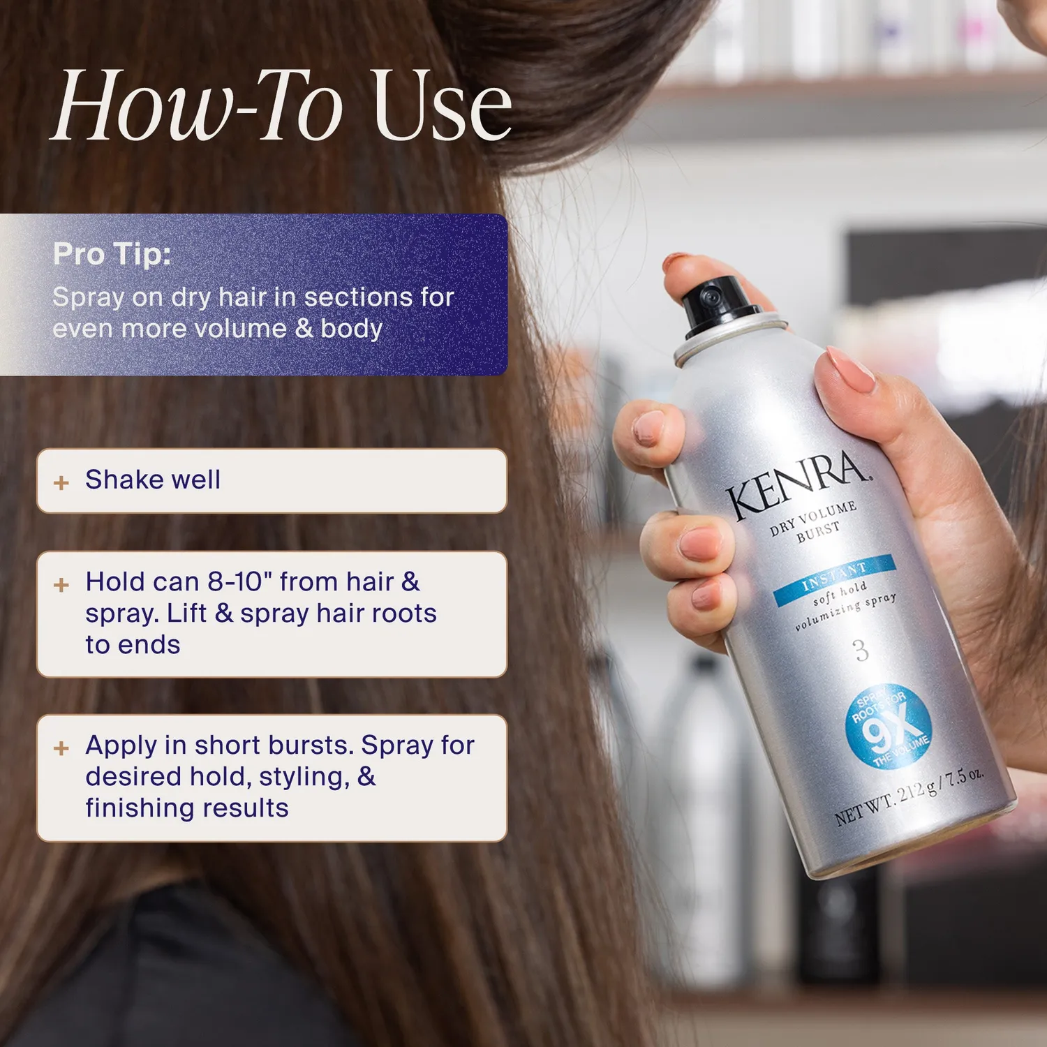 Kenra Dry Volume Burst 3 Volumizing Hair Spray Low Hold