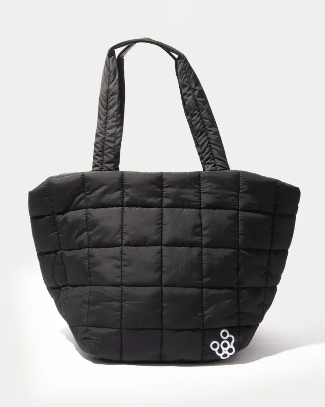 Framar Puffer Tote Quilted Bag Black