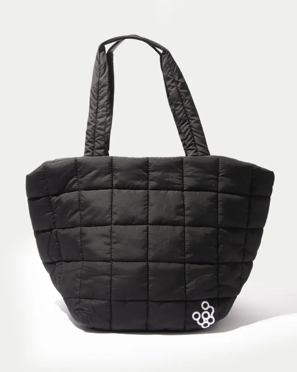 Framar Puffer Tote Quilted Bag Black
