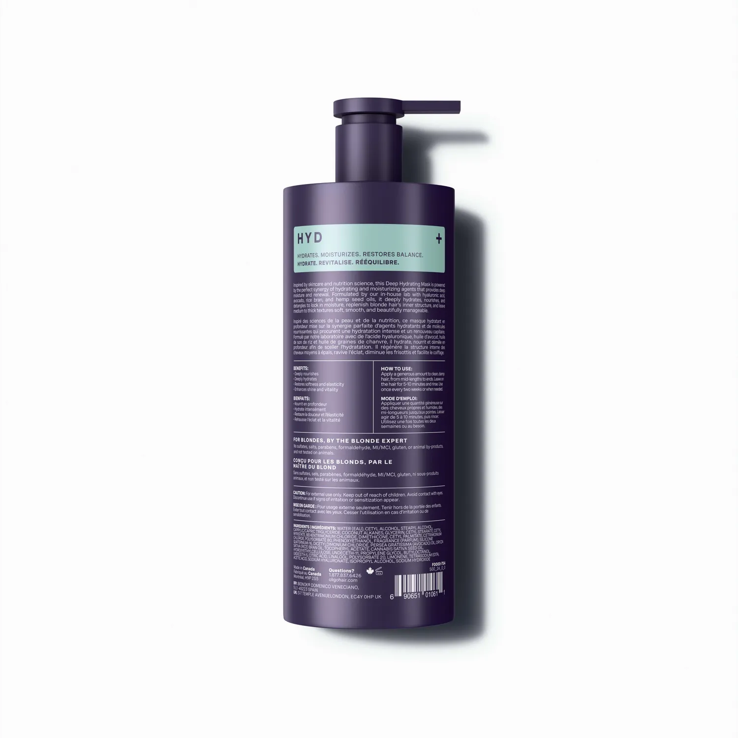 Oligo Blacklight HYD Deep Hydrating Mask Blonde Hair Repair