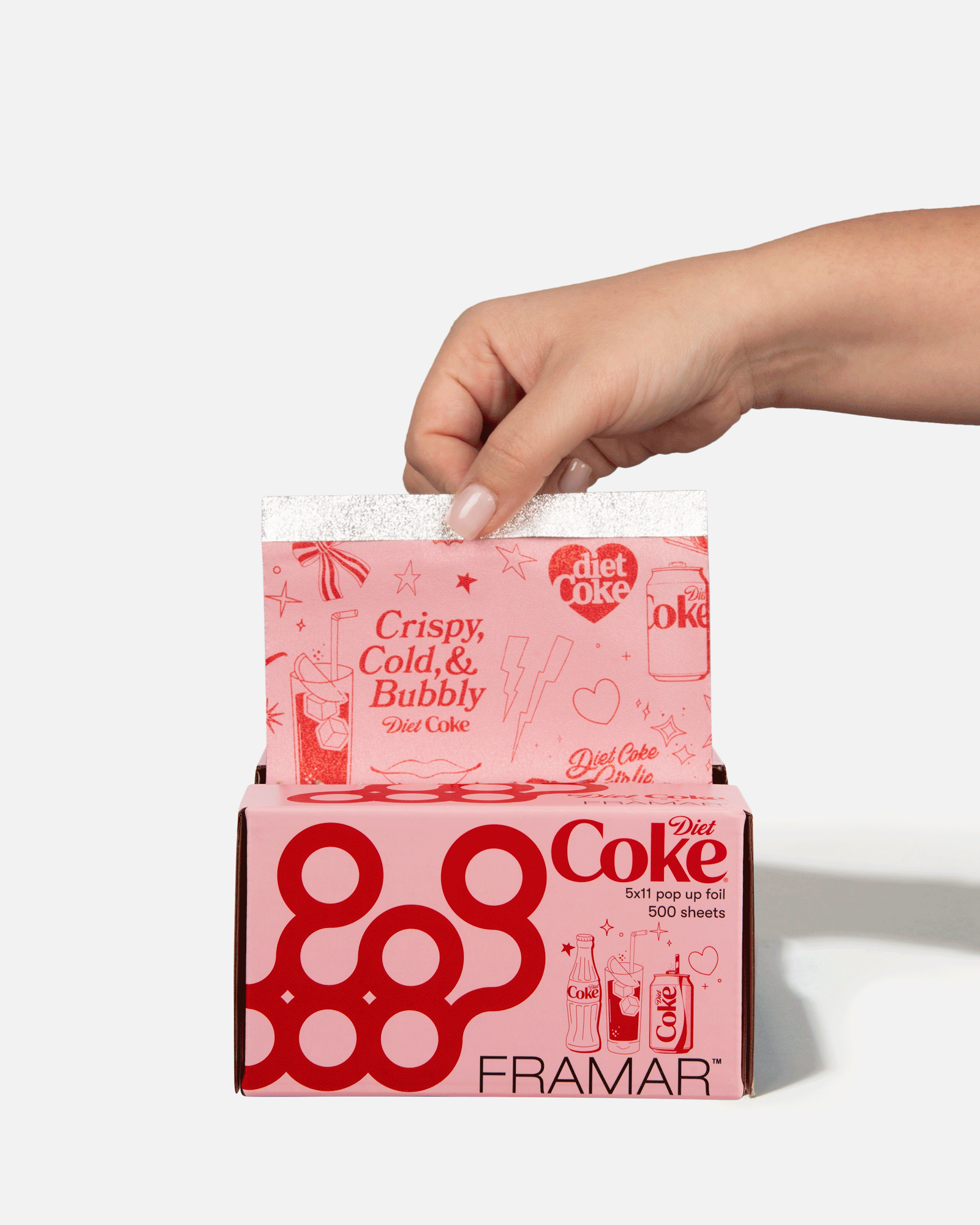 Framar Diet Coke 5x11 Pop Up Hair Foil 500 Sheets Pre-Folded
