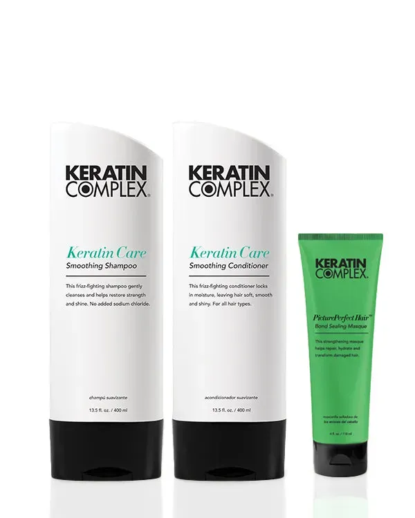 Keratin Complex PBO Aftercare Kit Shampoo Conditioner Masque Set