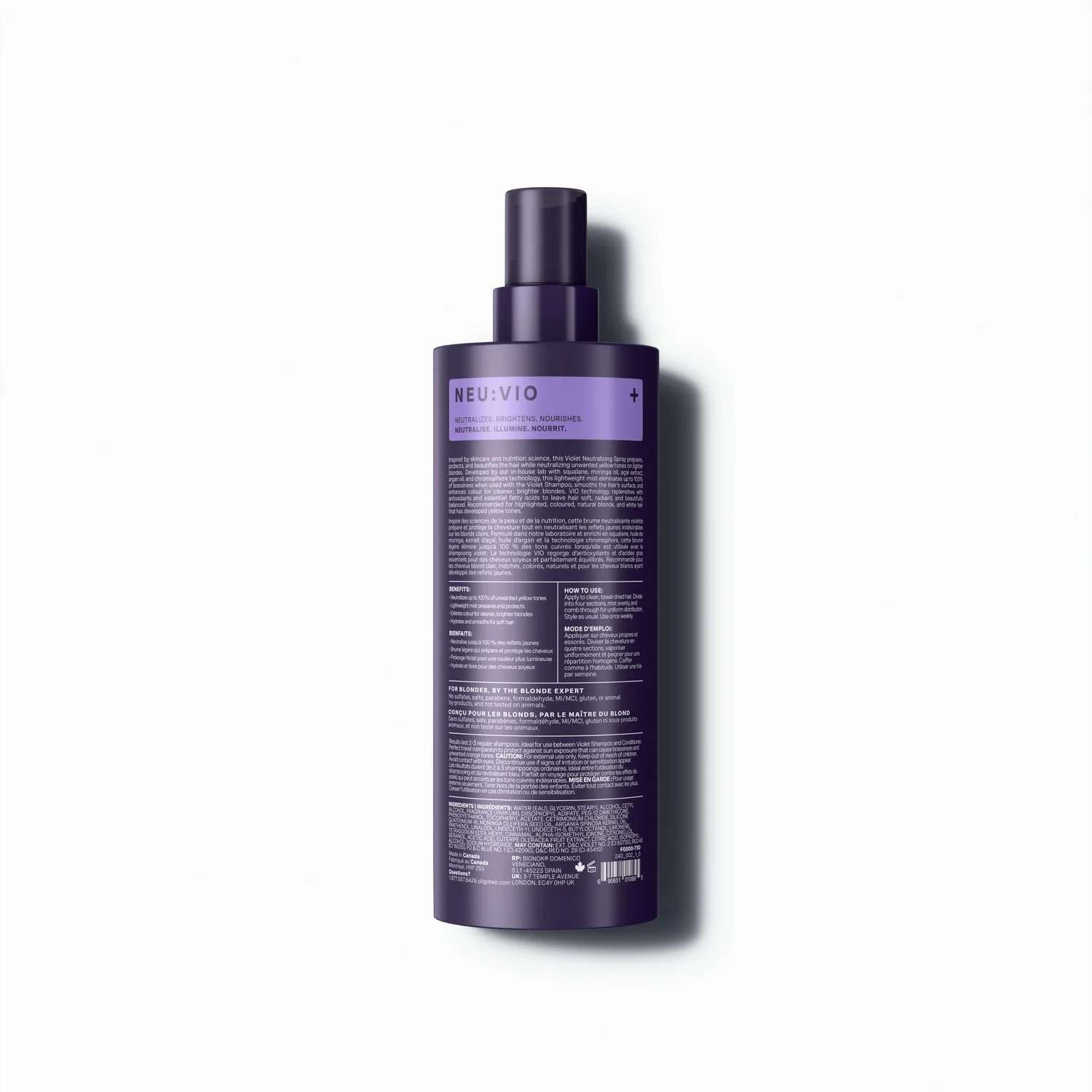 Oligo Professionnel Blacklight [NEU VIO] Neutralizing Spray