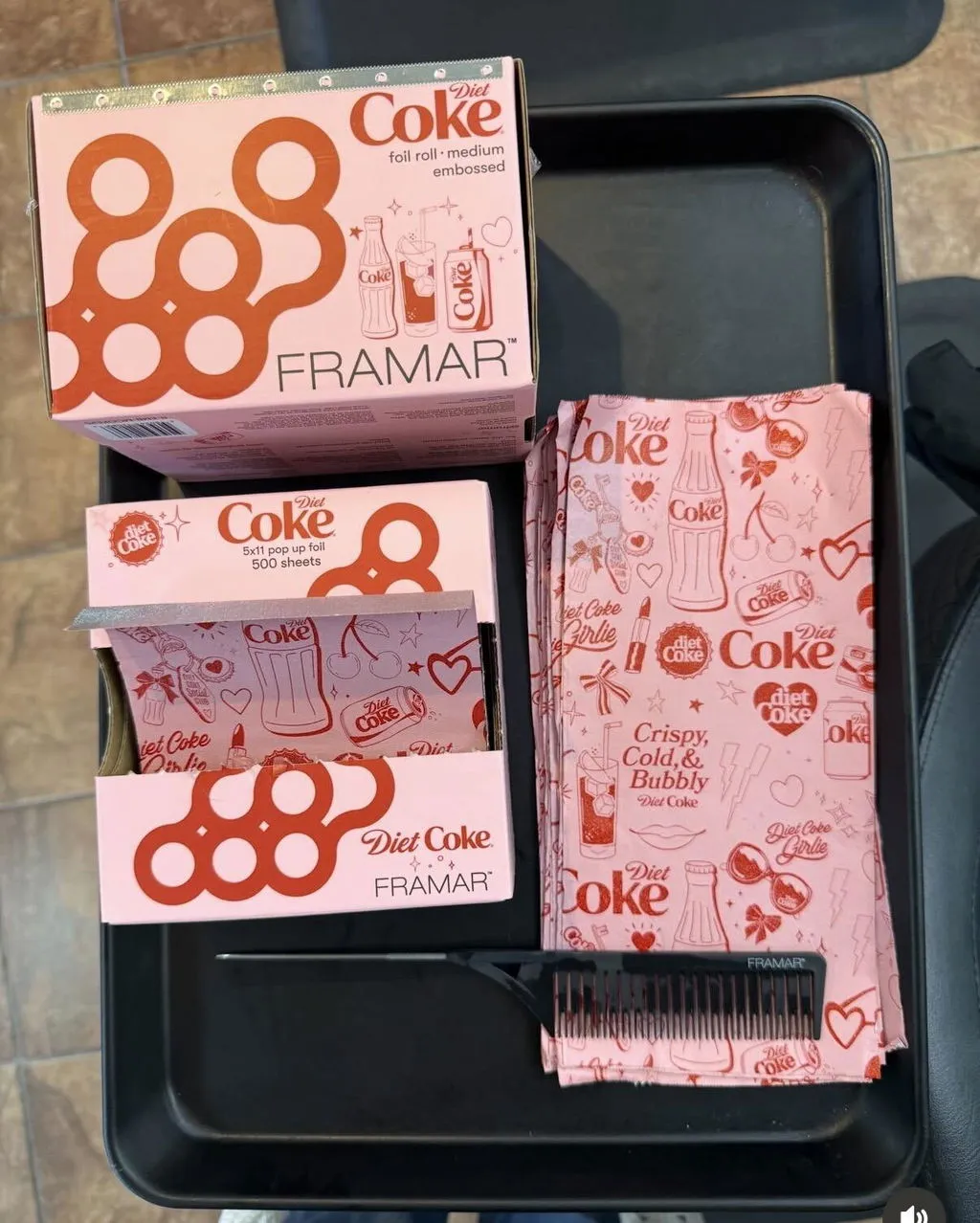 Framar Diet Coke 5x11 Pop Up Hair Foil 500 Sheets Pre-Folded